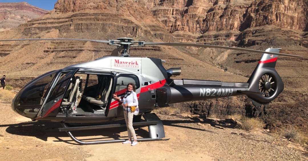 Robin with Maverick helicopter